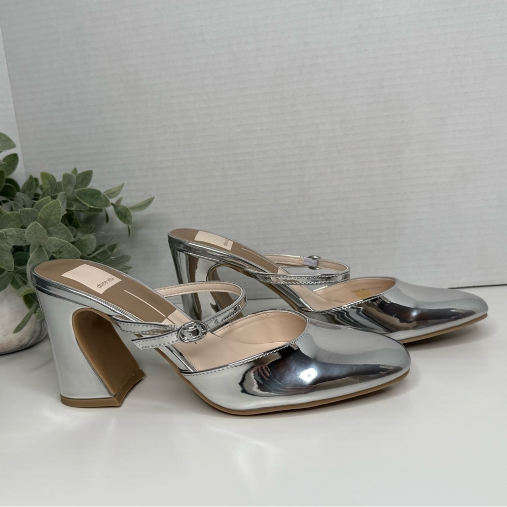 Dolce Vita Women’s Bienne Heels in Silver Stella Size 8 Metallic Streetwear Boho - Picture 3 of 16